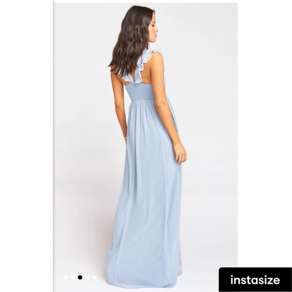 SHOW ME YOUR MUMU - JUNE MAXI DRESS - STEEL BLUE- GUC - SIZE MEDIUM